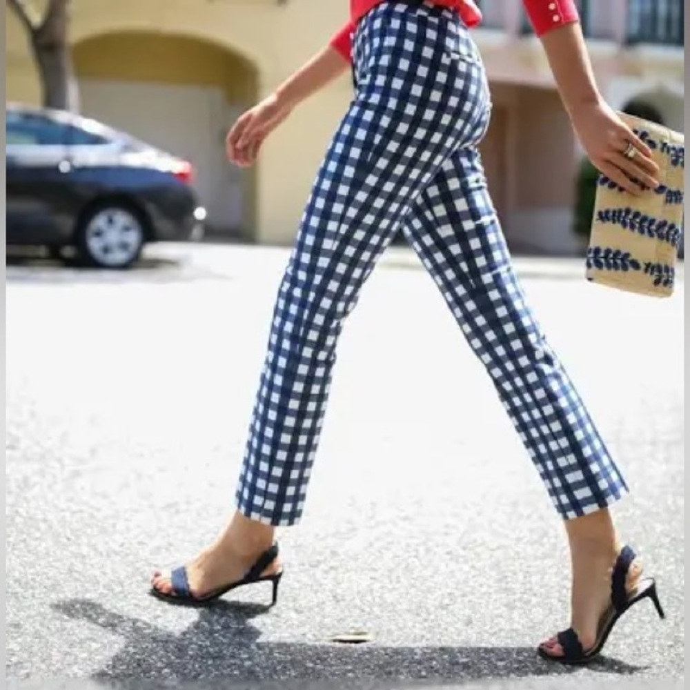 Boden Richmond 7/8 Gingham Check Ankle Pant, 8P